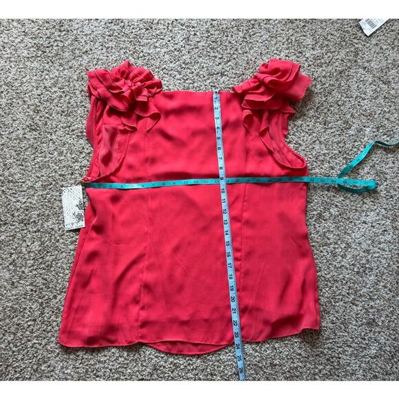 NWT - Black Rainn sleeveless blouse size Women's XL; Orange/Red - Picture 3 of 9